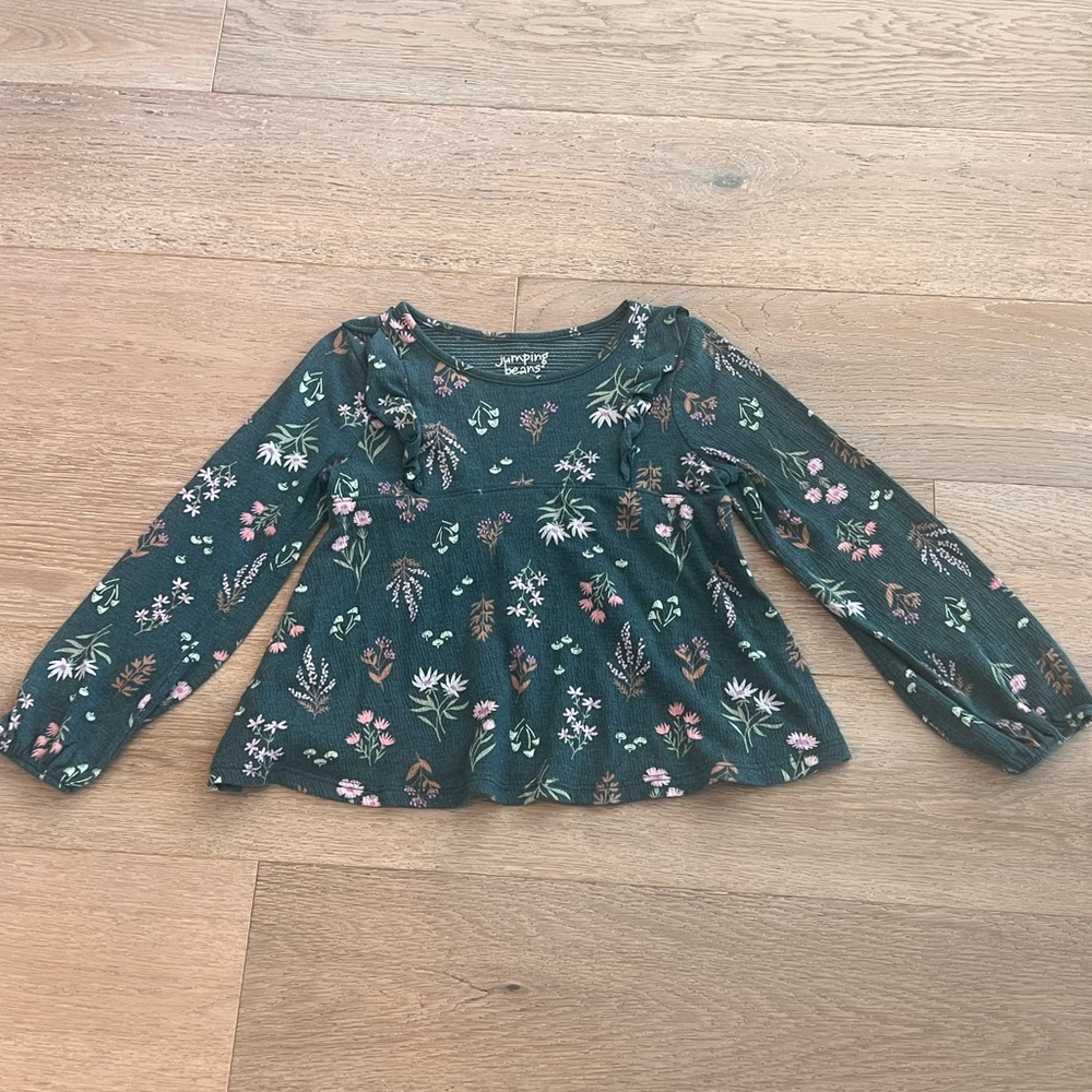 Jumping Beans for Kohls Floral Fall Long Sleeve Top 4T